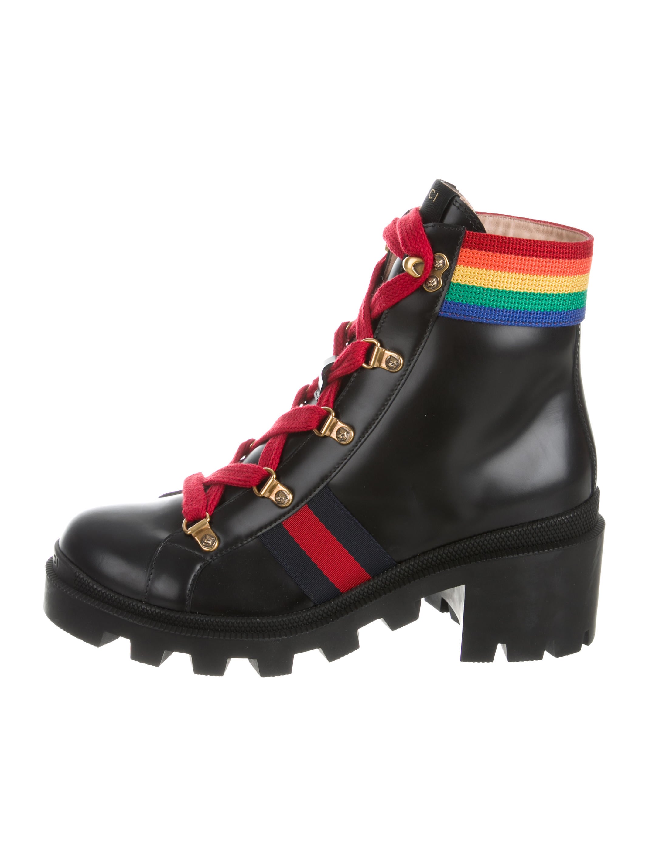 Gucci 2018 Trip Rainbow Hiking Boots Shoes GUC367279 The RealReal