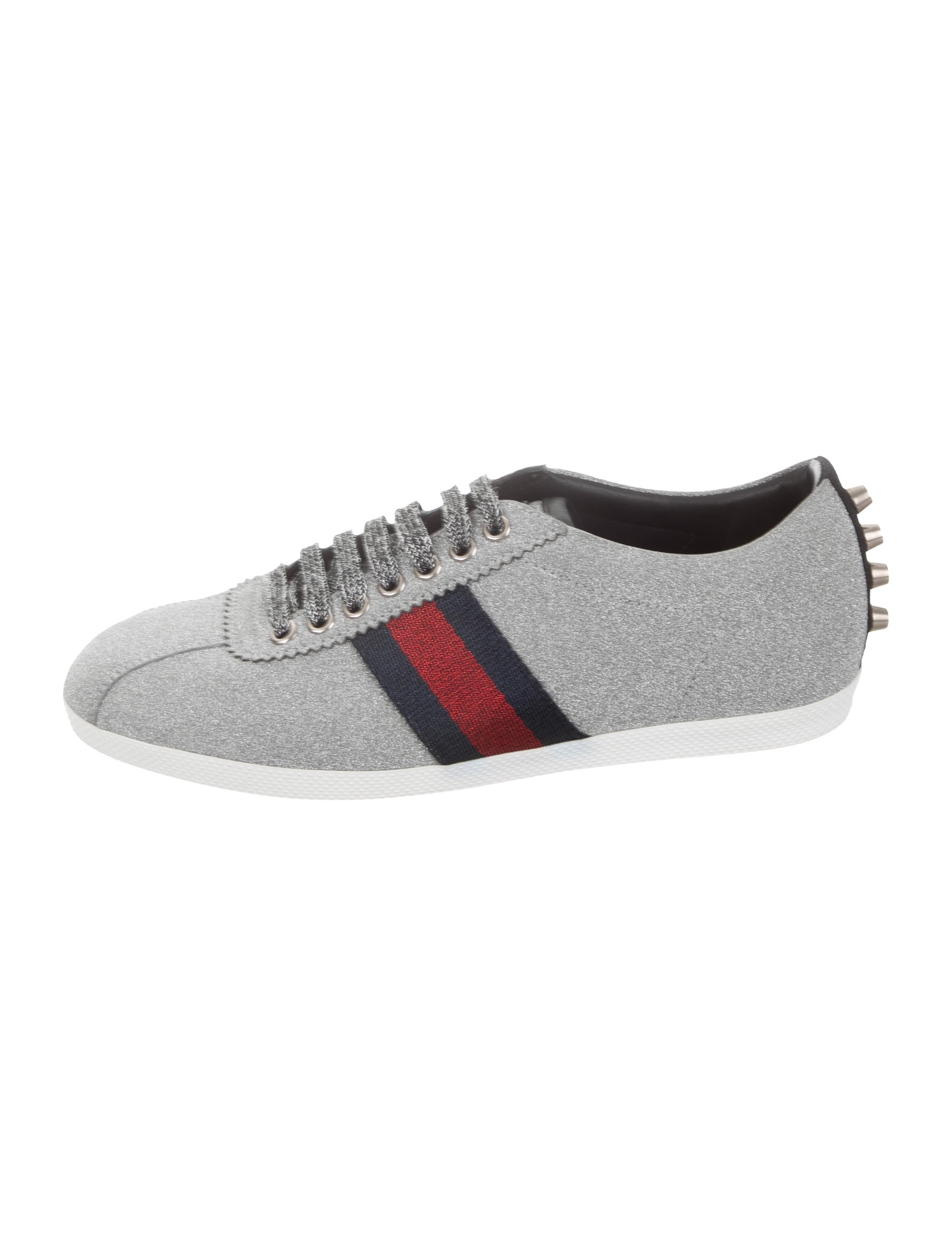 gucci bambi metallic trainer