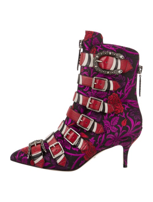 Gucci Susan Kingsnake Ankle Boots Purple