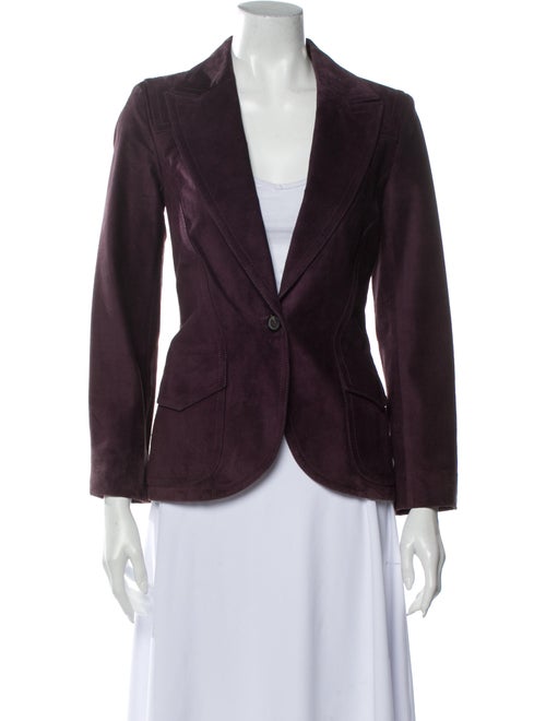 Gucci Leather Blazer Purple