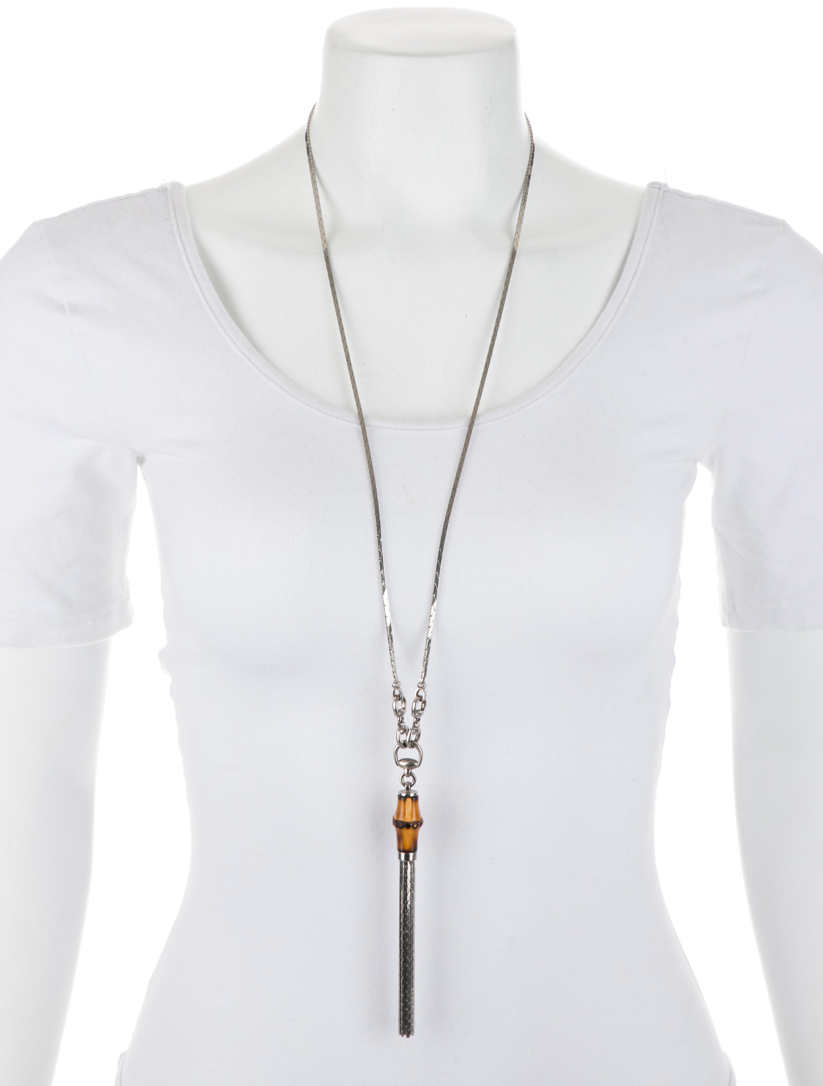 Gucci Bamboo Tassel Necklace - Sterling Silver Pendant