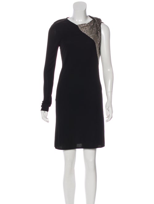 Gucci Embellished Asymmetrical Dress Black