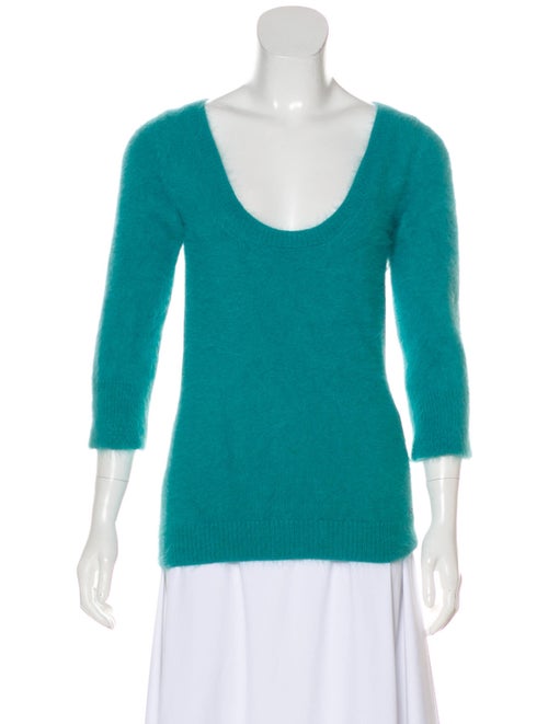 Gucci Angora Fuzzy Sweater Aqua