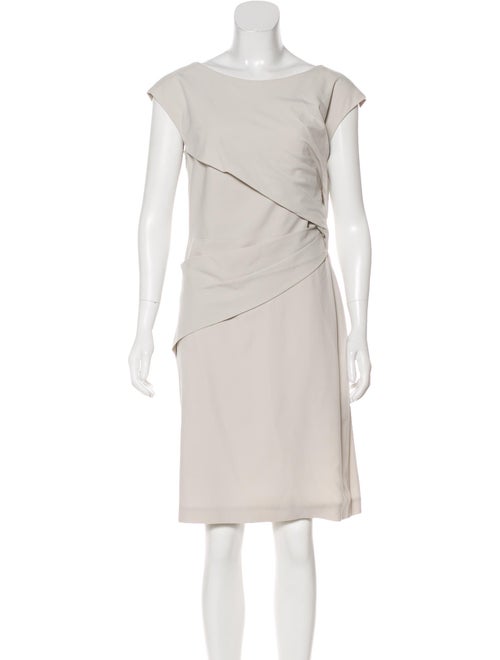 Gucci Backless Draped Dress Beige