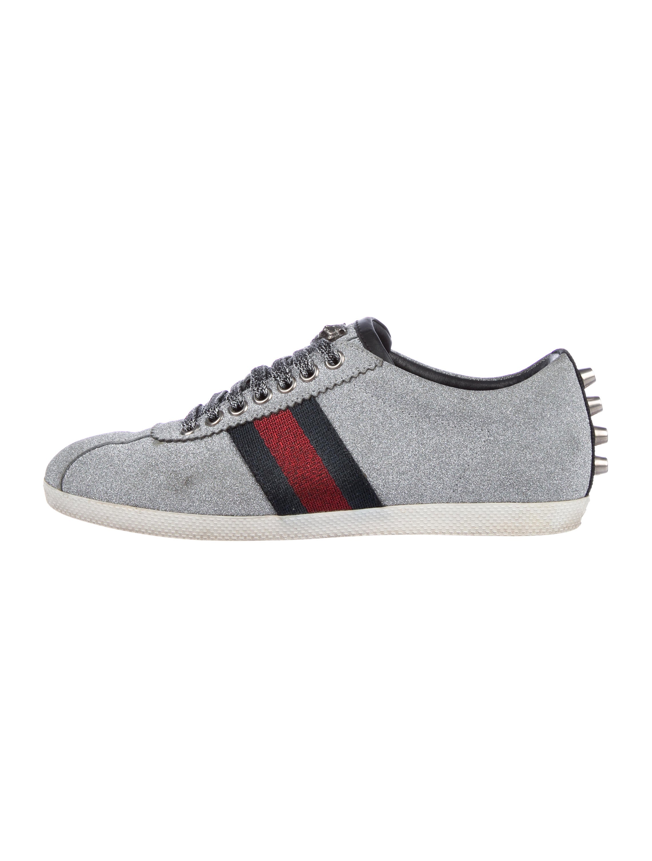 gucci bambi web metallic sneakers