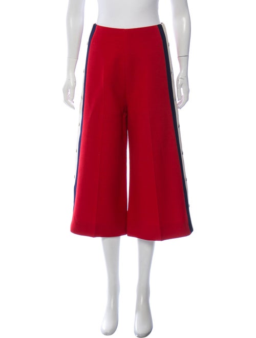 Gucci Culotte Web-Trim Pants Red