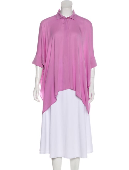 Gucci Silk Button-Up Blouse Purple