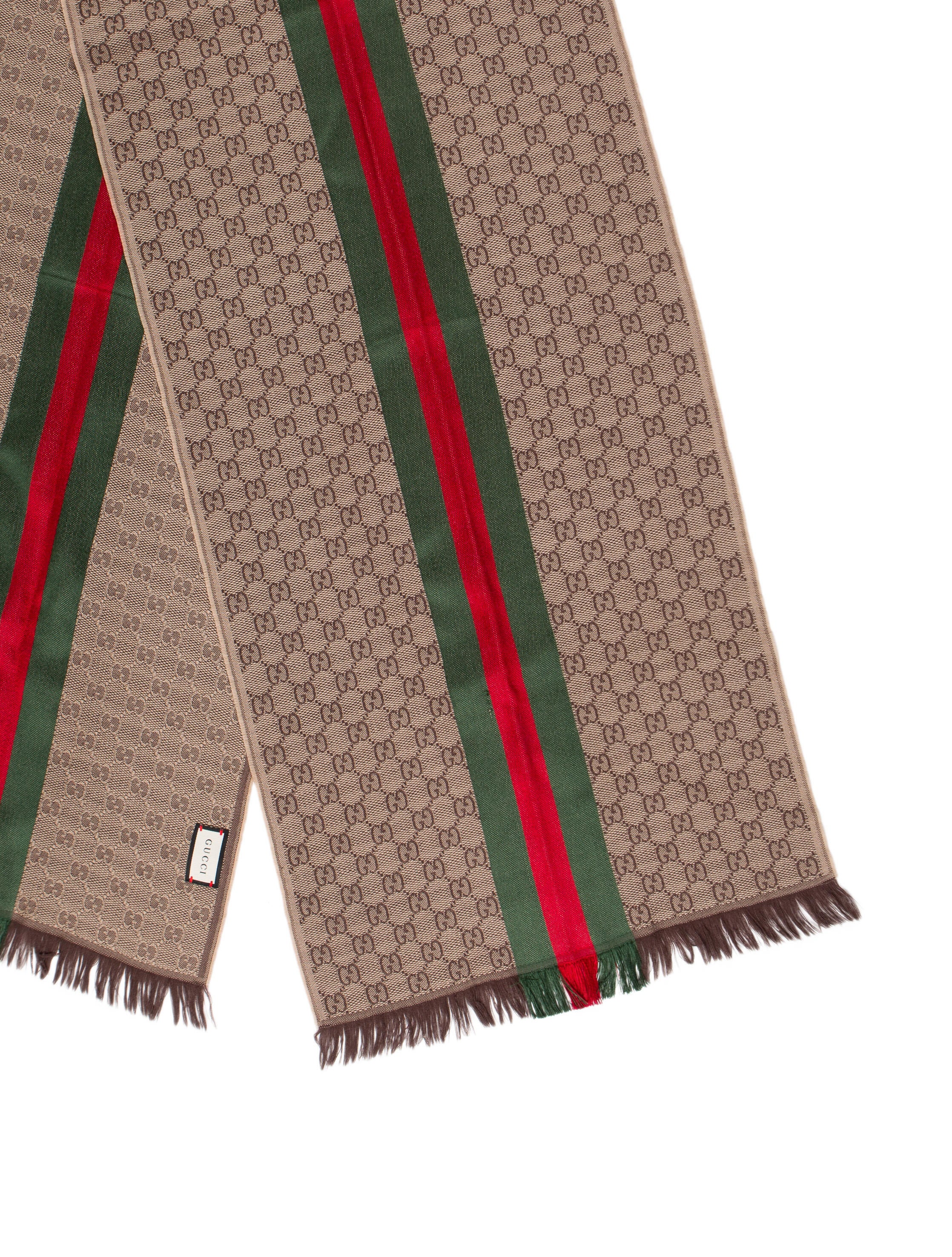 gg wool stole with web