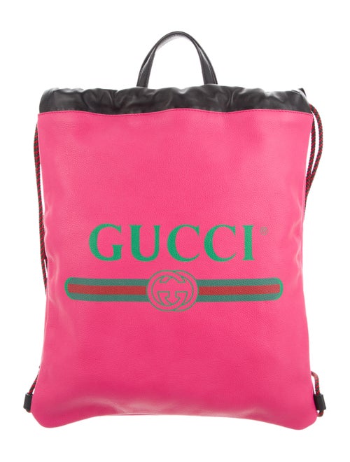 Gucci Logo Drawstring Backpack