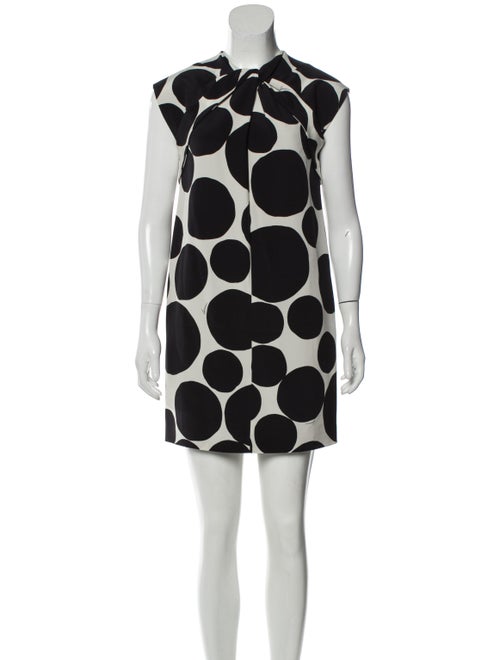 Gucci Polka Dot Mini Dress Black