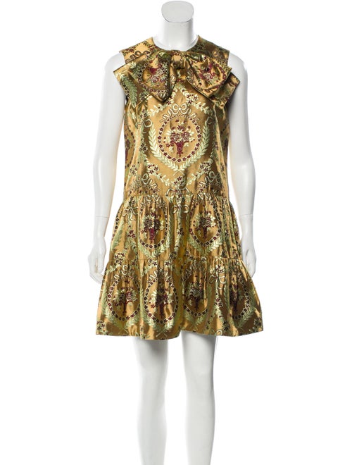 Gucci Jacquard Mini Dress multicolor