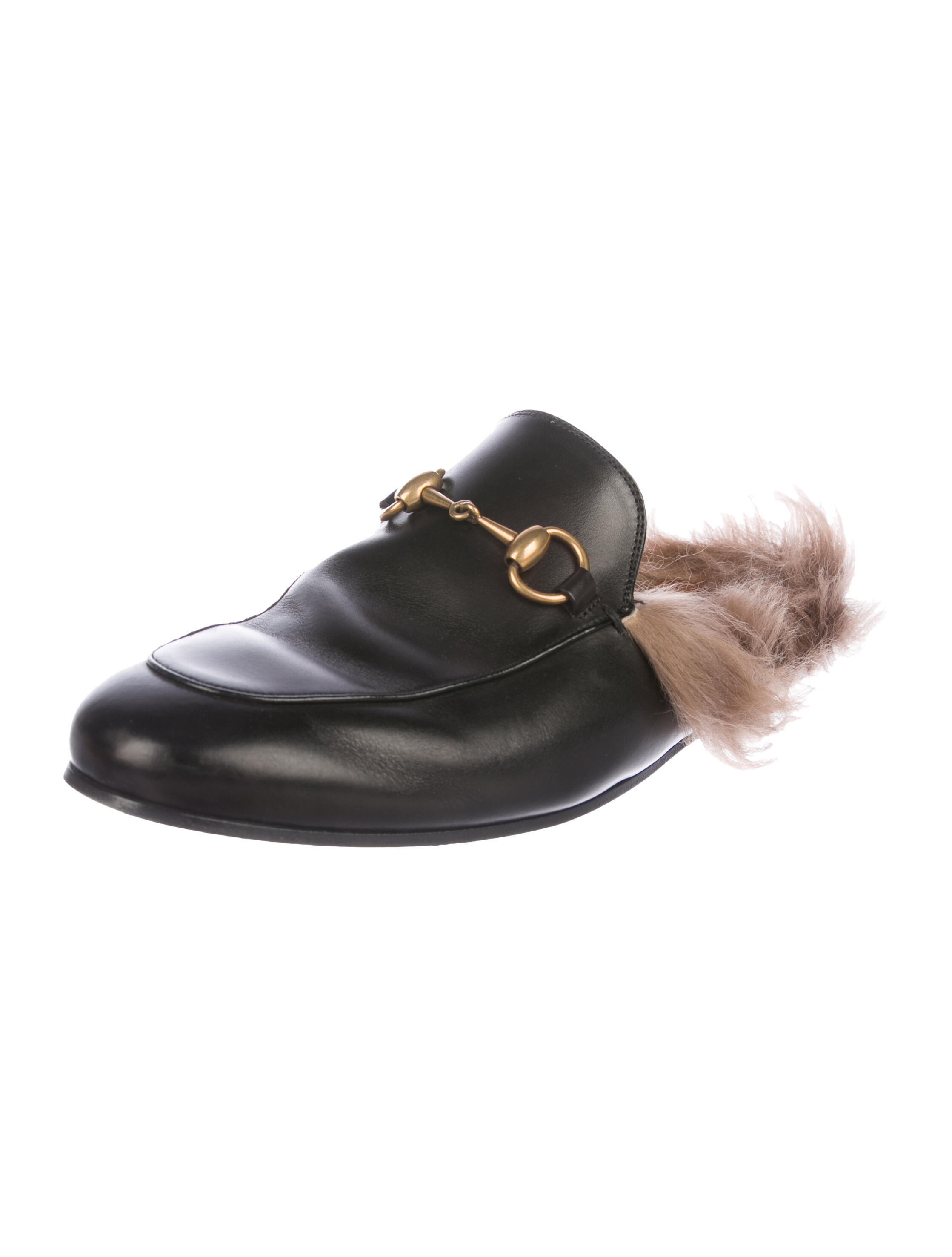 Gucci Princetown Fur Mules