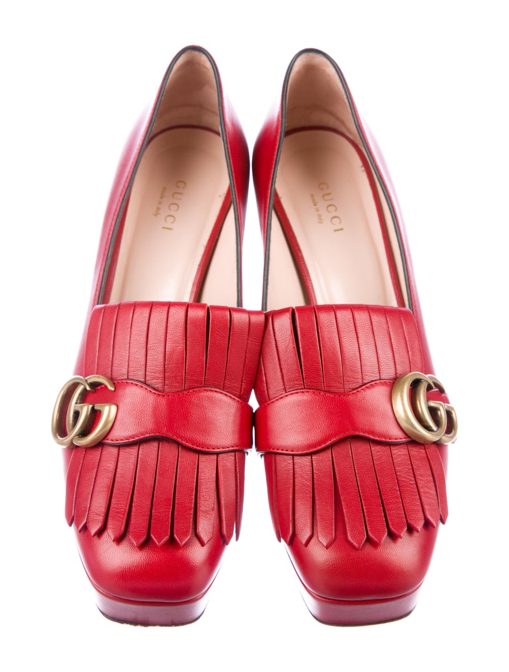 gucci marmont platform pumps
