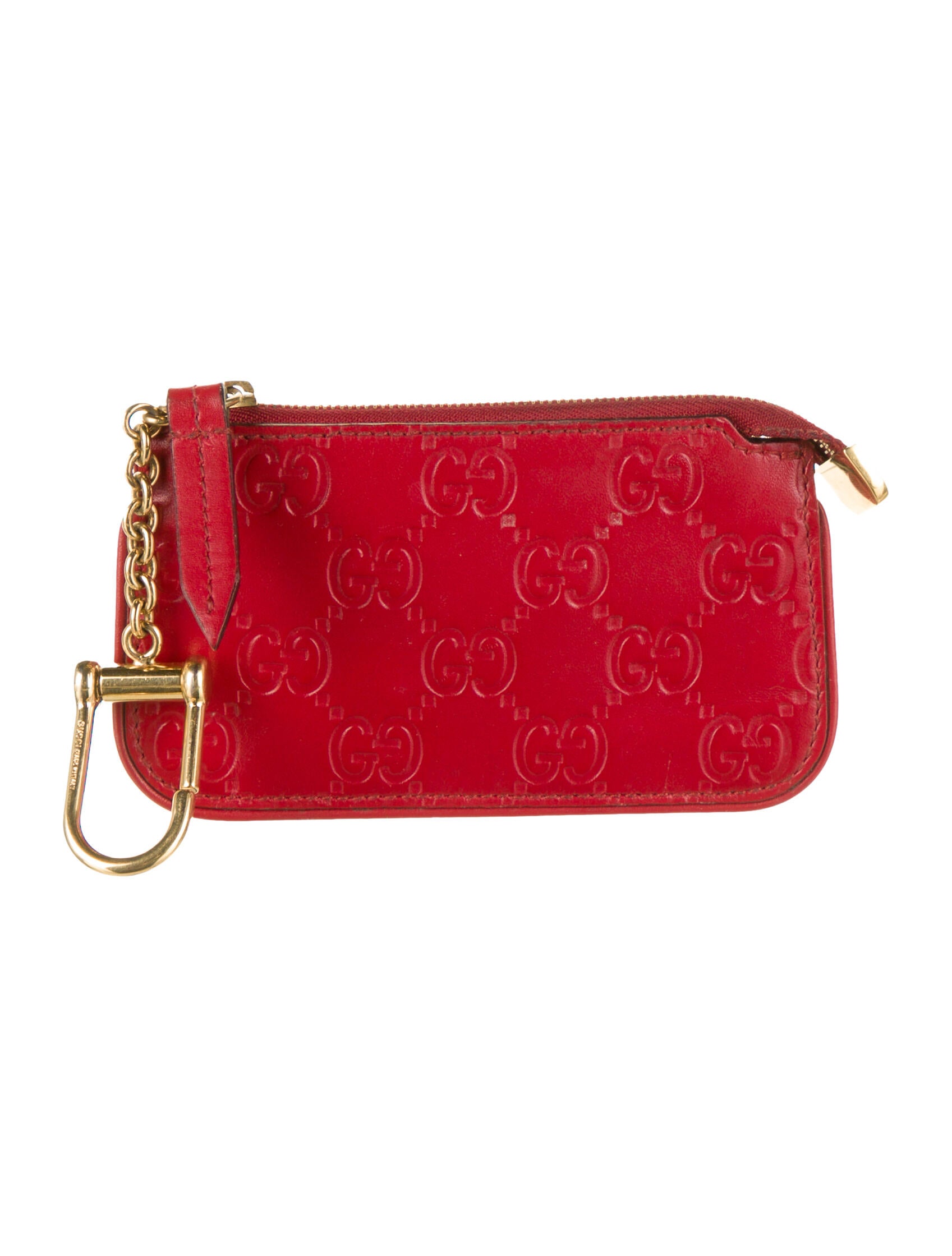 red gucci key pouch
