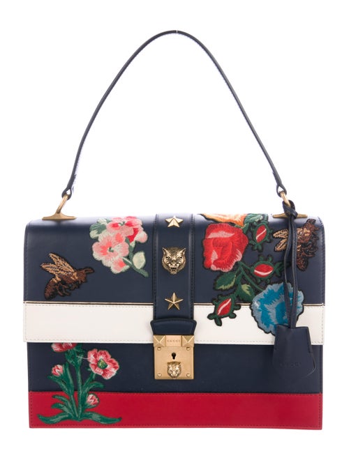 Gucci Cat Lock Top Handle Bag red