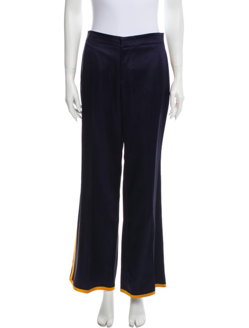 Gucci Mid-Rise Satin Pants Navy