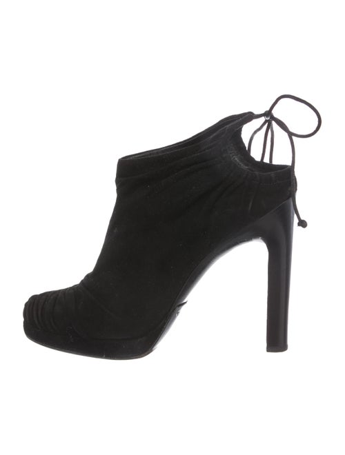 Gucci Ruched Platform Booties Black