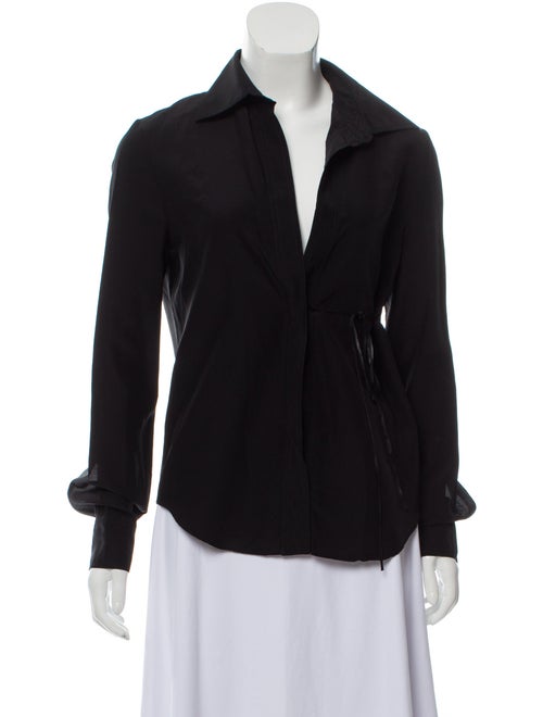 Gucci Silk Long Sleeve Blouse Black