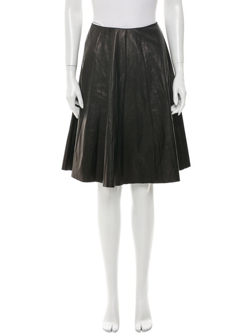 Gucci Pleated Knee-Length Skirt Black