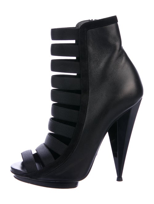 Gucci Multistrap Leather Boots Black