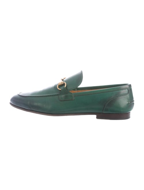 Gucci Horsebit Leather Loafers green