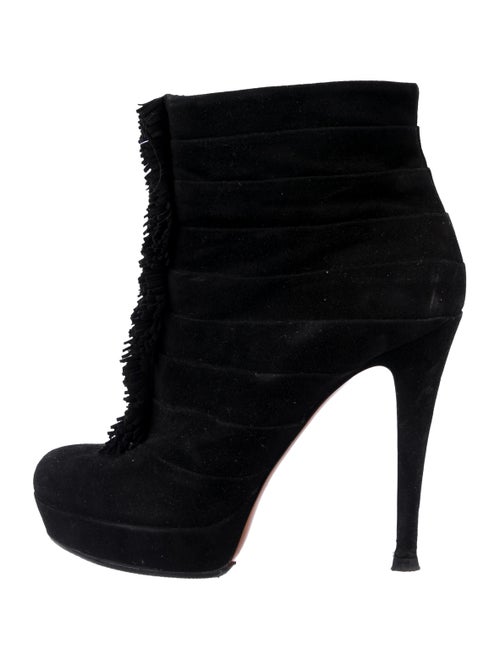 Gucci Suede Ankle Booties Black