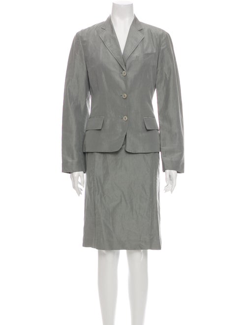 Gucci Linen Skirt Suit Grey