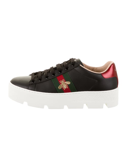 Gucci Ace Platform Sneakers w/ Tags Black