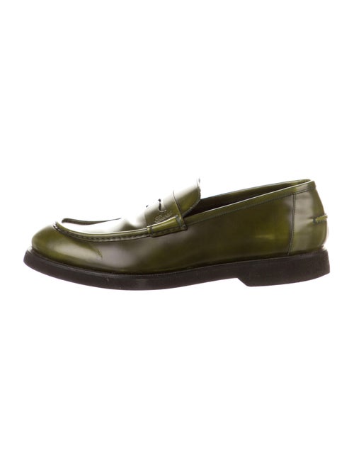 Gucci Leather Dress Loafers green