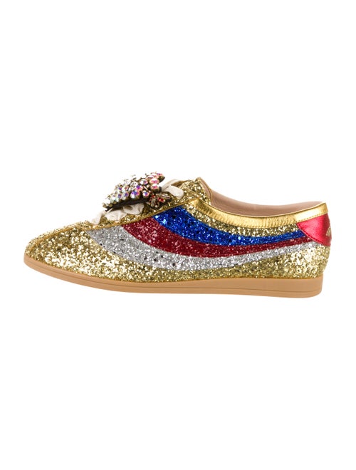 Gucci Falacer Glitter Sneakers Gold