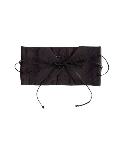 Gucci Silk Wide Waist Belt Black