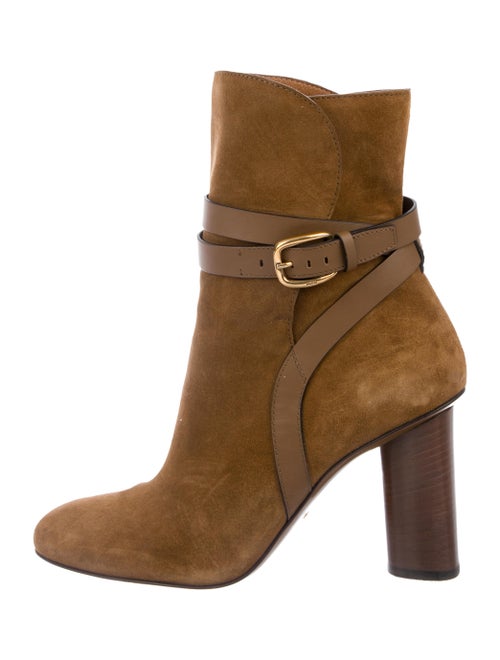 Gucci Suede Ankle Boots Brown