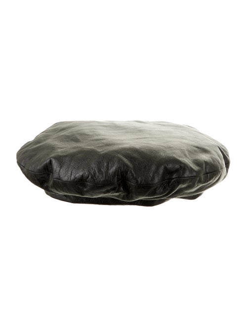 Gucci Leather Beret w/ Tags Black