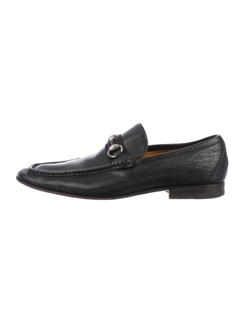 Gucci Horsebit Leather Loafers black