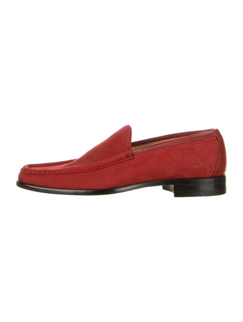 Gucci GG Canvas Loafers Red