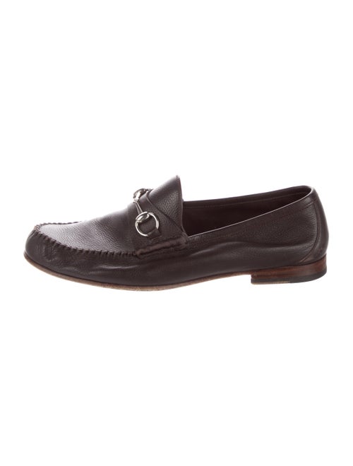 Gucci Horsebit Leather Loafers silver