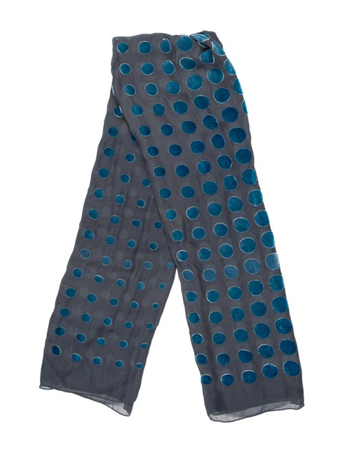 Gucci Polka Dot Silk Scarf Grey