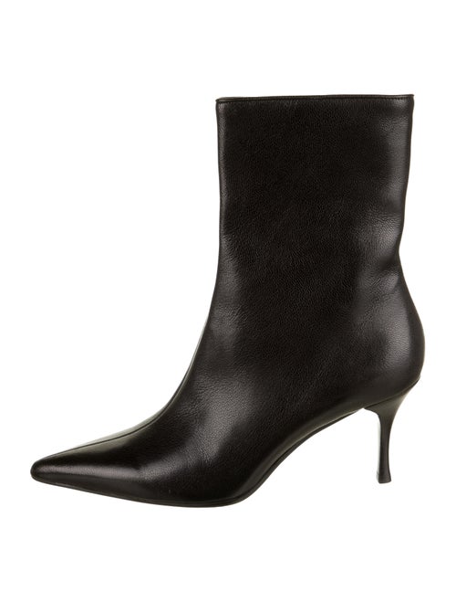 Gucci Leather Pointed-Toes Boots Black
