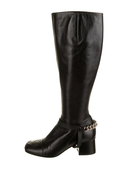 Gucci GG Chain-Link Boots Black