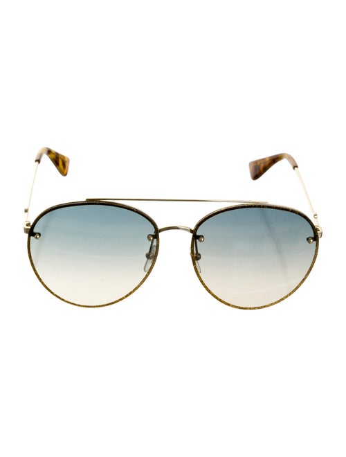 Gucci Glitter Aviator Sunglasses w/ Tags Gold