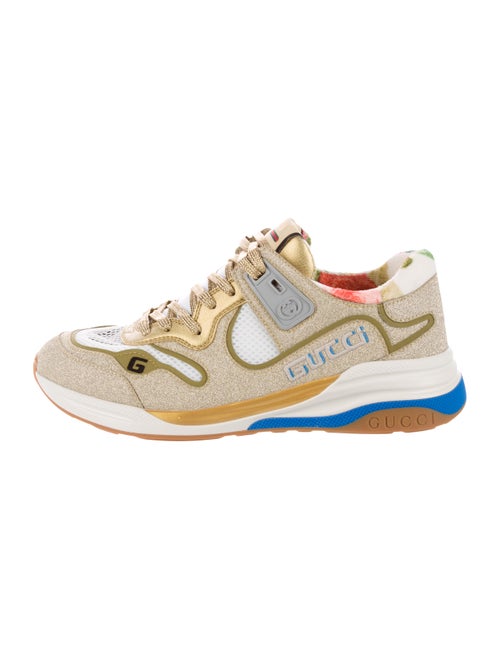 Gucci G Line Glitter Sneakers Gold