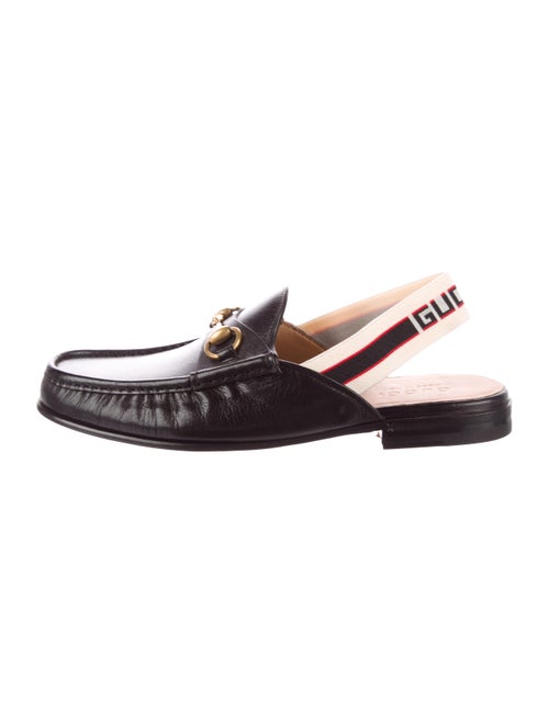 Gucci Horsebit Slingback Slippers black