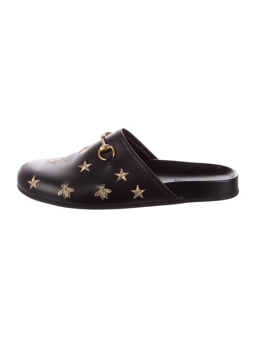 Gucci River Horsebit Slippers black