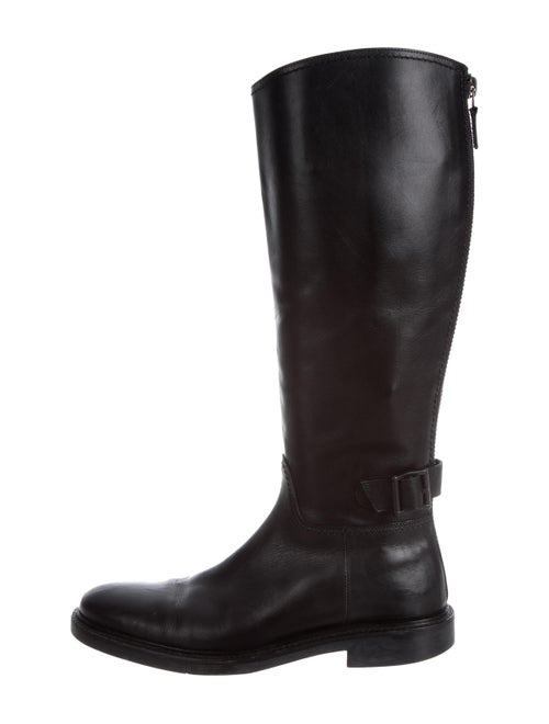 Gucci Leather Knee-High Boots Black