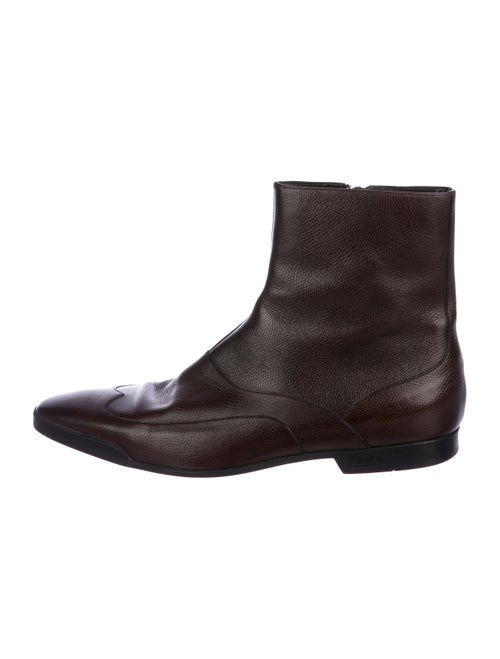 Gucci Leather Ankle Boots brown