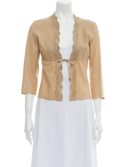 Gucci Leather Evening Jacket Brown