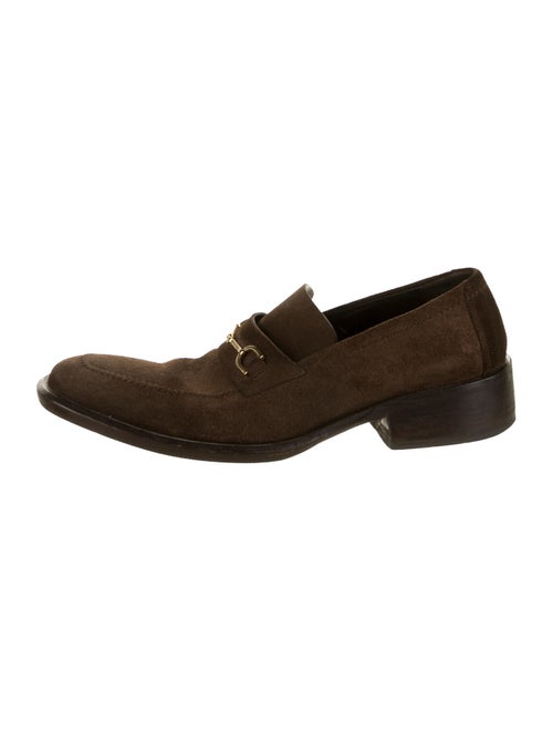 Gucci Suede Horsebit Loafers brown