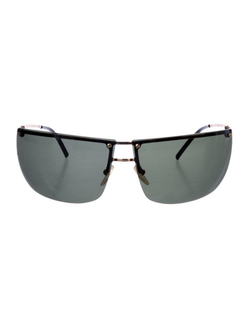Gucci Rimless Shield Sunglasses gold