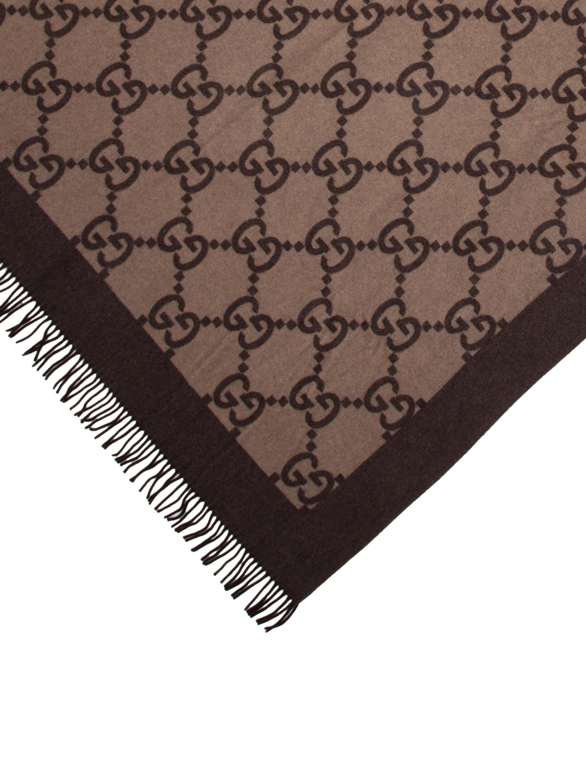 Gucci Monogram Blanket Brown GUC45873 The RealReal