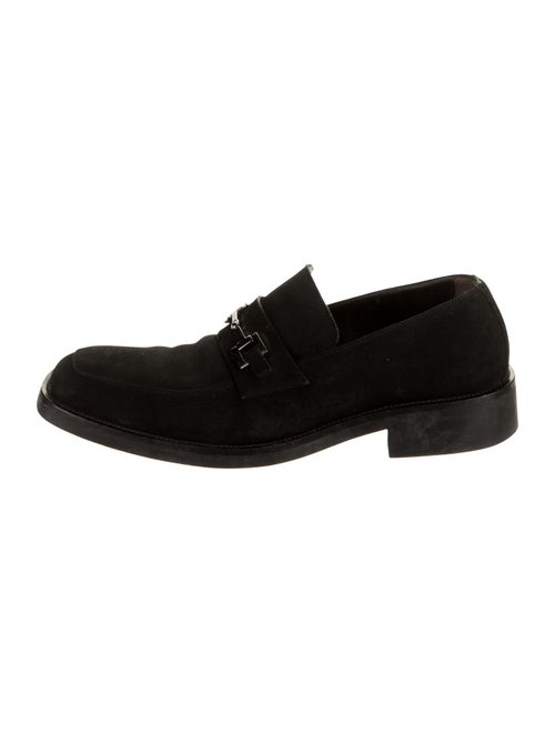 Gucci Suede Horsebit Loafers black